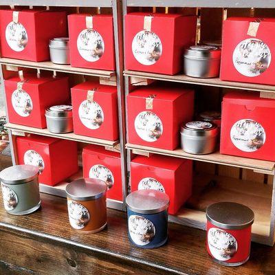 Holiday candles are in stock! Carolina Pines, Cinnamon & Vanilla, Cypress & Bayberry, Mulberry, and Peppermint & Mocha!