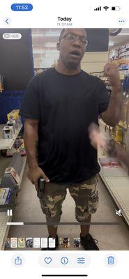 An "employee" at Dixie Hardware in Montgomery, AL, brandished a firearm at me and my 16-year-old daughter.