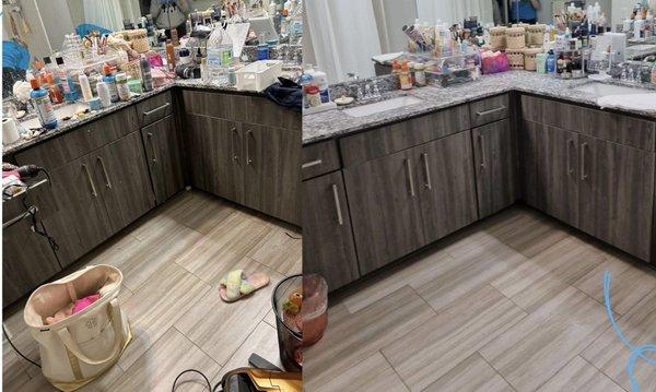 El antes y el después de la limpieza