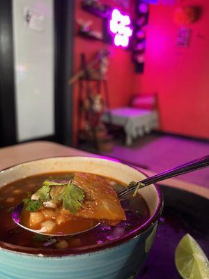 Menudo!! Tripe was tender