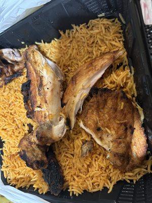 DRY ! DRY! DRY! 1/2 grilled chicken