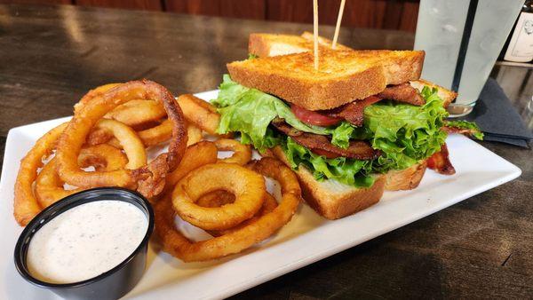 BLT with onion rings