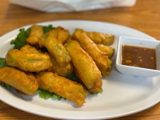 Not in the menu veggies tempura. The sauce has complex and authentic flavors...