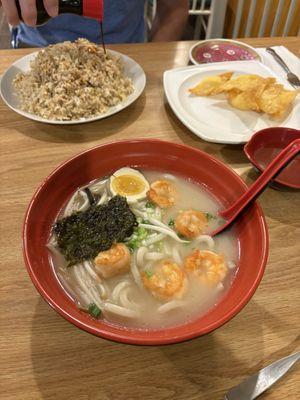 Crab Rangoon Udon Noodle Soup Chicken Fried Rice