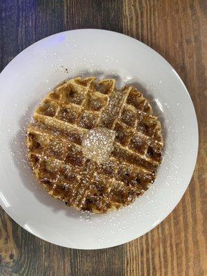 Waffle with cinnamon butter