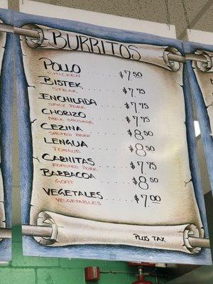 Part of the big menu