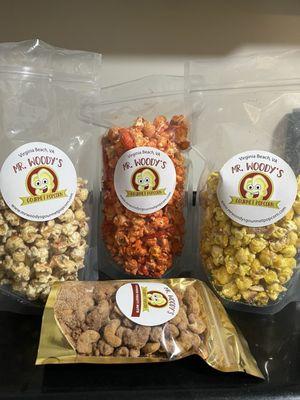 Birthday Cake, 5 Alarm, Banana Pudding, Cashew Frosty Nuts