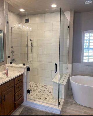 Custom Shower Glass Upgrade.