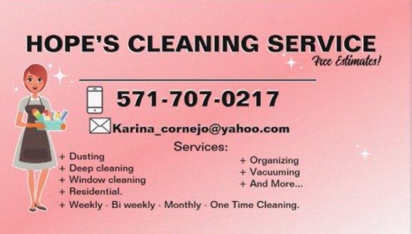 Hope’s Cleaning Service