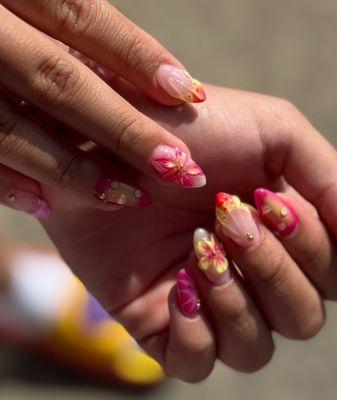 These nails were extra special because I did them for my daughter