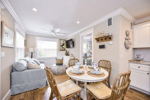 Quaint doesn't mean cramped. Our one bedroom accommodations have more style and personality than some of the competitor's ren...