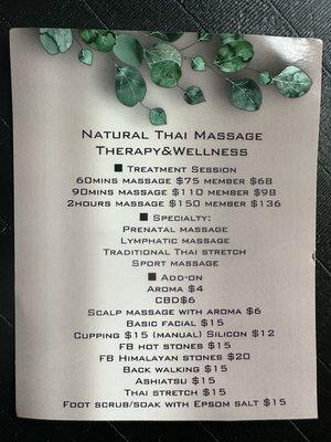 Natural Thai Massage Therapy & Wellness