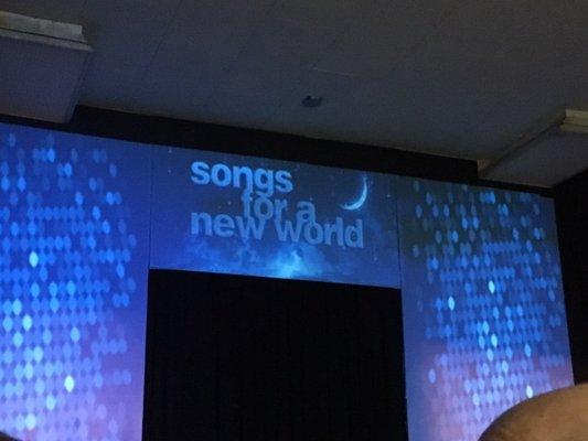 Seeing 'Songs for a new World'