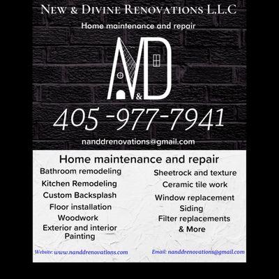 New and Divine Renovations