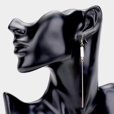 Natural stone drop earring