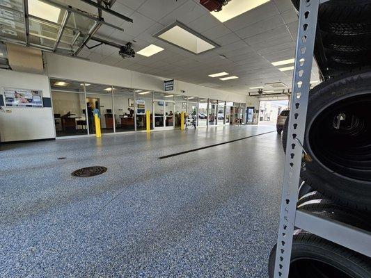 Service Drive Bay at Schlossmann Subaru City of Milwaukee on 27th Street.