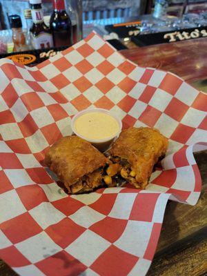 Southwest egg roll with chipotle ranch sauce