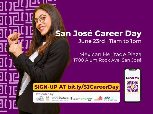 Ready for a career move? See you at the biggest San Jose #JobFair all year!
Sign-up: https://bit.ly/SJCareerDay
