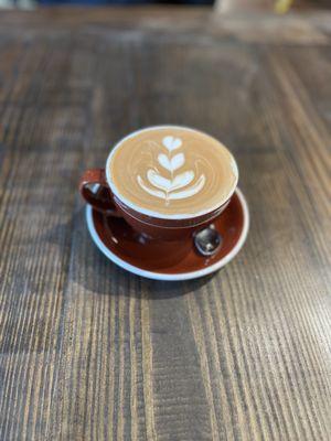 Latte in a ceramic cup