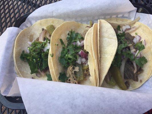 Carnitas, steak, brisket