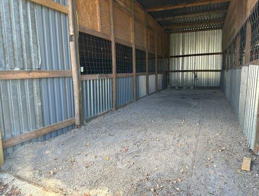 Enclosed with electricity in each unit.