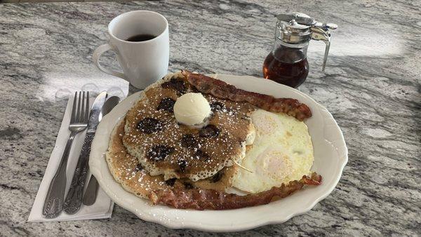 Our 2-2-2 with chocolate chip pancakes