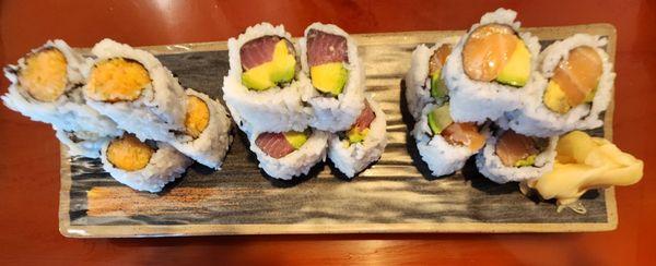 3 roll lunch (Uramaki style)