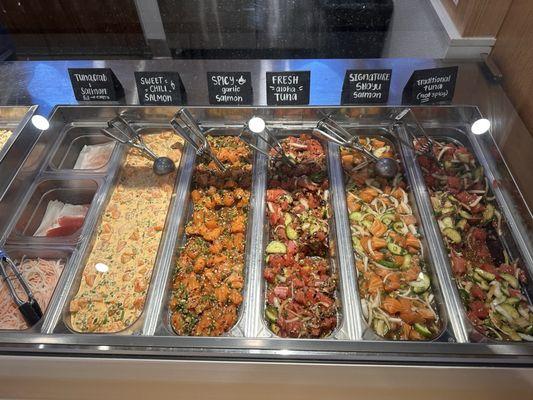 Poke options at GT Poke in Cheongdam Hall!