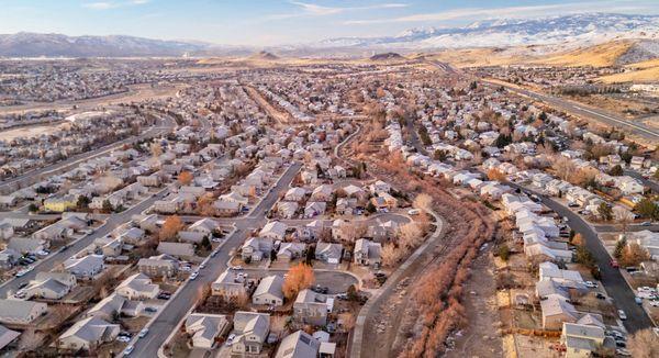Winter view over Kiley Ranch in Sparks, NV