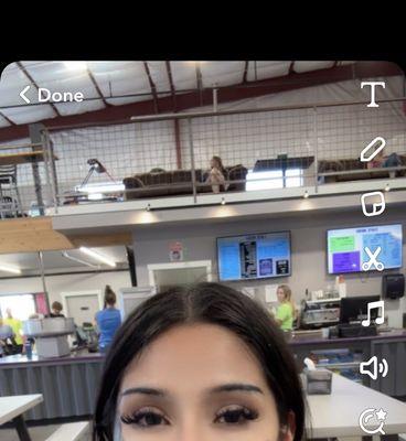 Her staring again... I cropped it so you could get a clear view