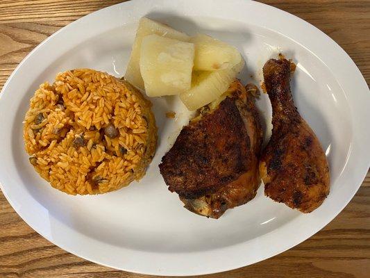 Roasted chicken lunch special