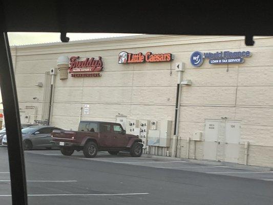 Back of building parking