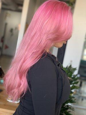 Pink bleach and tone