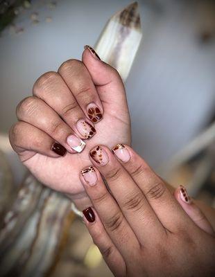 Gel-x manicure with nail art add-on