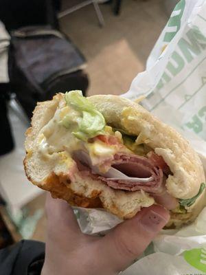 Took a bite then found the paper