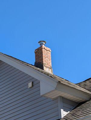 Freshly rebuild chimney