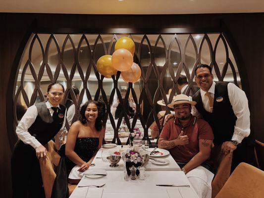 Farewell with our favorite servers surprise birthday dinner