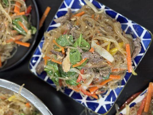Japchae making