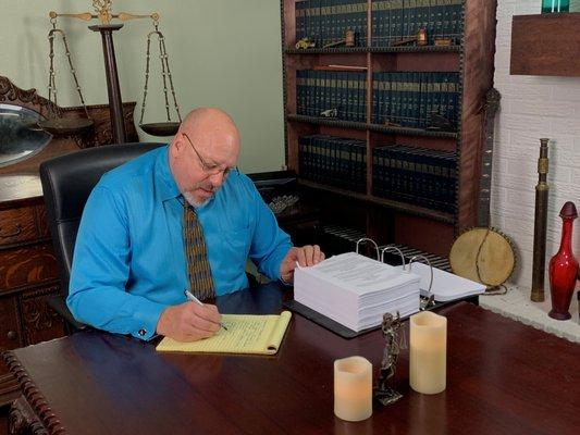 Hard at work defending the public!