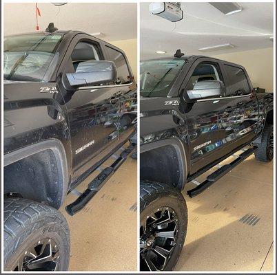 Before and after pictures of this GMC Sierra!