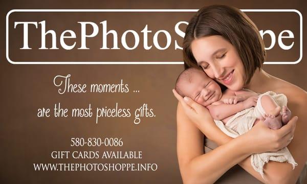 ThePhotoShoppe offers maternity and newborn photography sessions as well as a baby plan for your child's first year of portraits.