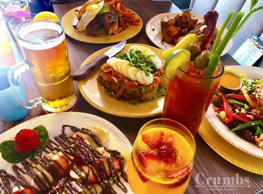 Crumbs Brunch Spread available all day every day 7 am - 3 pm