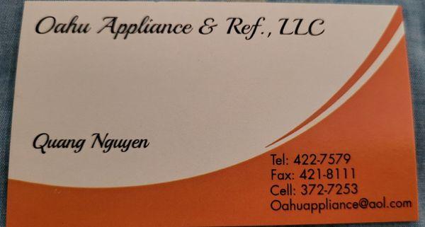 Oahu Appliance Repair Service