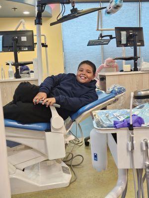 Just finished his cleaning