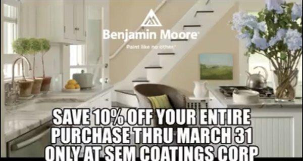 10% off your entire order now thru March 31!