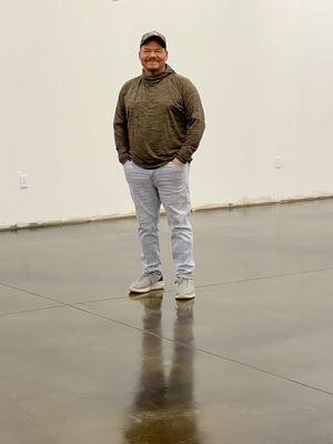 Finished stained concrete floor