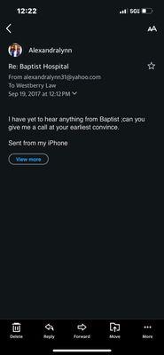 Document stating that my lawyer should not have went against my wishes