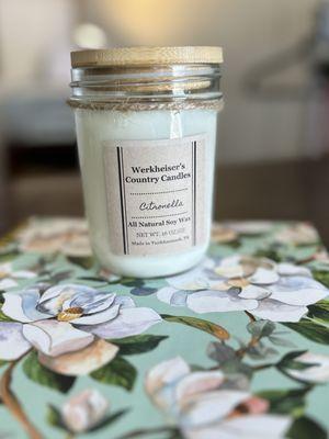 Werkheiser's Country Candles. All natural soy wax candles