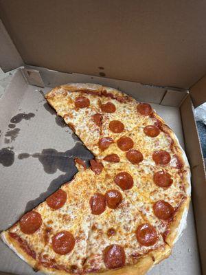 My delightful large pepperoni pizza!