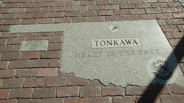 Heart in the Park Tonkawa plaque